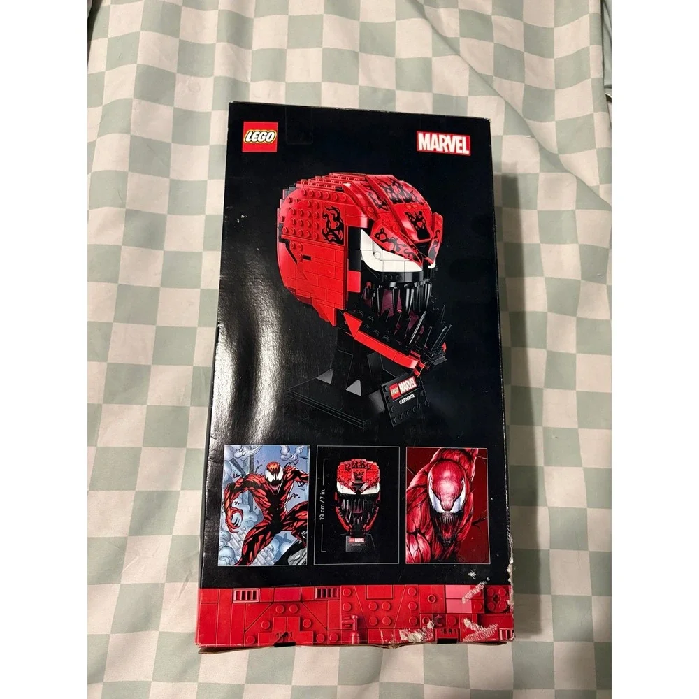 LEGO 76199 MARVEL Carnage Villain Head Helmet Retired Set 2022 DMG box